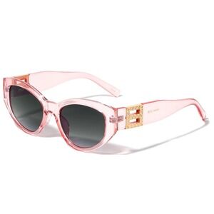 Sunglasses Pink Gold Trendy Fashion Summer Women's Luxury Classy UV400 Lentes